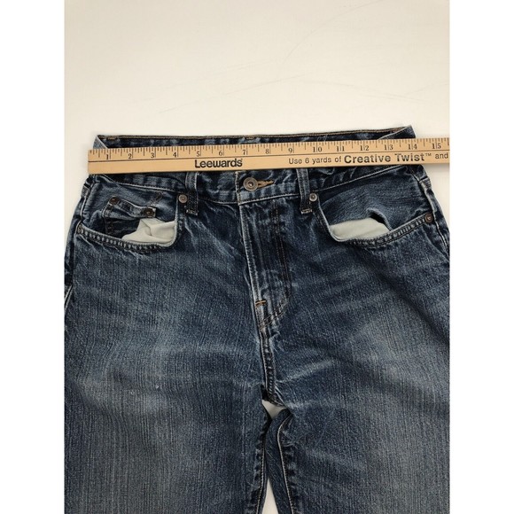 Cremieux Relaxed Denim Jeans Mens 30/32 x 29.5 Straight Blue Distressed *FLAW - Picture 11 of 12